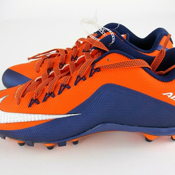 orange and blue football cleats